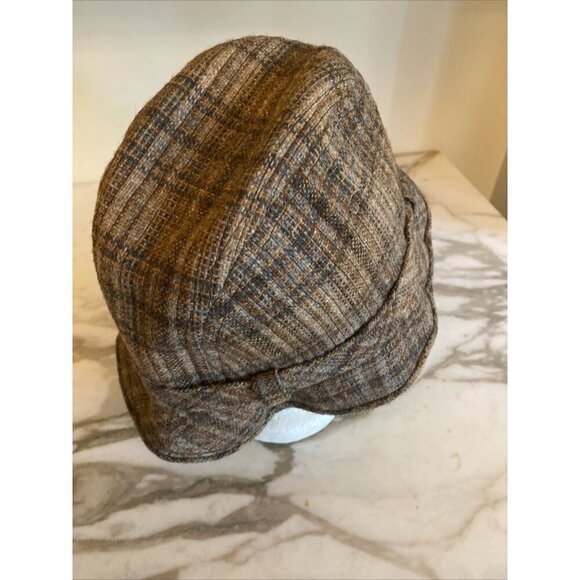 Resistol Brown Gold Fedora Hat Wool Tweed Size 7 1/4 USA - Picture 3 of 10